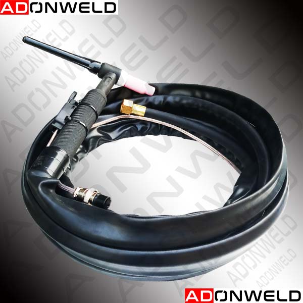 Gas-cooled TIG torch WP-26V dealer in Mumbai – 200–250 amp air-cooled TIG welding torch for SS, MS, and aluminum fabrication.