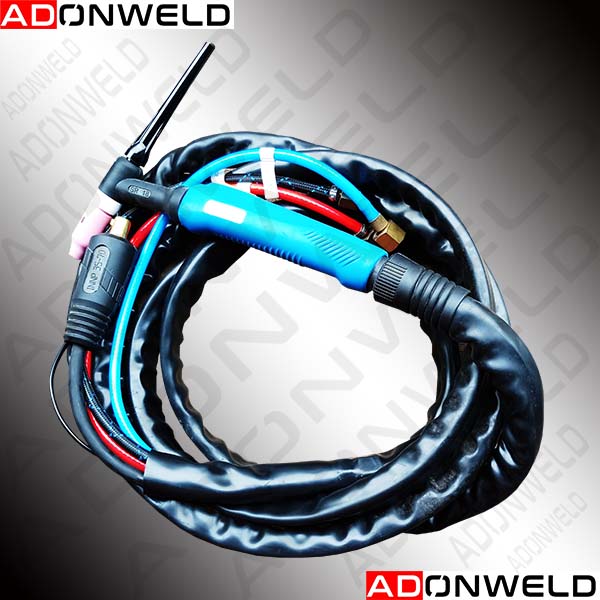 Water-cooled TIG torch WP 18 dealer in India – 180 amp TIG welding torch for stainless steel, aluminum, and industrial fabrication.