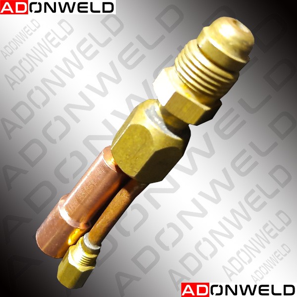 GC 200 Welding Cable and Gas Pipe Connector Lug – durable connector set for gas-cooled TIG torch used with TIG 200 and TIG 250 welding machines.