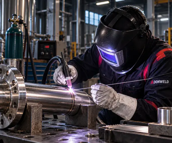 Professional industrial TIG GTAW welding for industrial fabrication